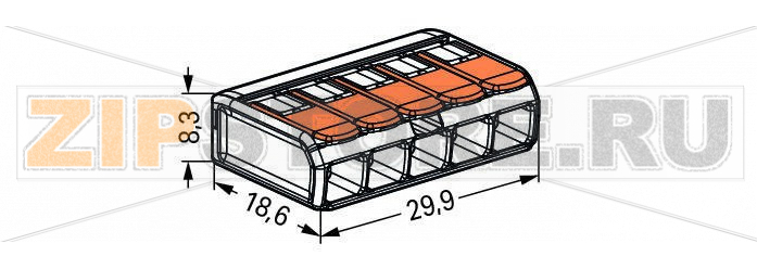 Соединитель для сращивания COMPACT; для всех типов проводников; макс. 4 мм; 5-проводн.; с рычагами; прозрачный корпус; Темп. окруж. среды: макс. 85 °C (T85); 4,00 mm; прозрачные Wago 221-415 Your Benefits:Ease of use – pull the lever up, insert a conductor and push the lever back downAvailable as 2-, 3- and 5-wire connectorsEasily terminate conductors from 0.14 to 4 mm?Connect solid, stranded and fine-stranded conductorsTime savings for installers and device manufacturersQuickly install devices with higher levels of power consumptionSafely install long cable runs with larger conductor cross sectionsMounting carrier for installation conforms to standardsCustom carriers are possible...