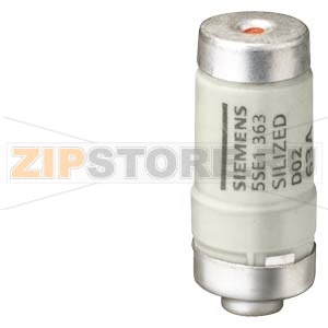 SILIZED ПЛАВКАЯ ВСТАВКА ДЛЯ ЗАЩИТЫ ПОЛУПРОВОДНИКОВ 400В ТИПОРАЗМЕР D02, 35A Siemens 5SE1335 