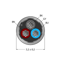 Кабель в катушке Turck CABLE3X0.34-SH-PVC-GY-500M/TEG