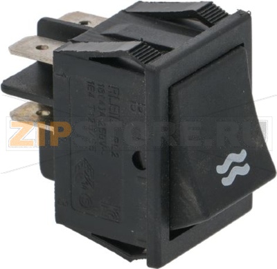 ДВУХПОЛЮСНАЯ ЧЕРНАЯ КНОПКА 16А 250В 