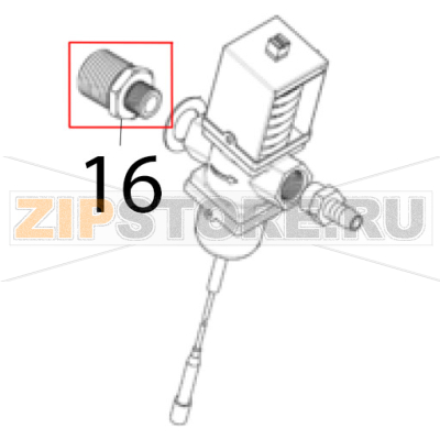 Water inlet fitting Scotsman B 7040 Water inlet fitting Scotsman B 7040Запчасть на деталировке под номером: 16