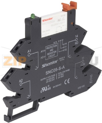 Реле интерфейсное 6 A, 230 В, 1CО, пружинные зажимы Shenler RNC1CO060+SNC05-S-D 