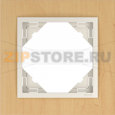 TECO Frame - 1 gang LOGUS, ARBORE / beech / pearl 