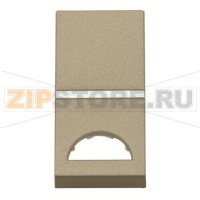 Клавиша одноклавишного одномодульного выключателя/переключателя/кнопки с окном для шильдика с символом, шампань ABB 2CLA210190N1901