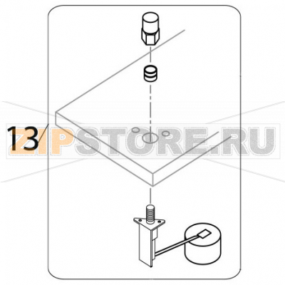 Floating valve assy Brema M 350 Floating valve assy Brema M 350Запчасть на деталировке под номером: 13Название запчасти Brema на английском языке: Floating valve assy M 350.