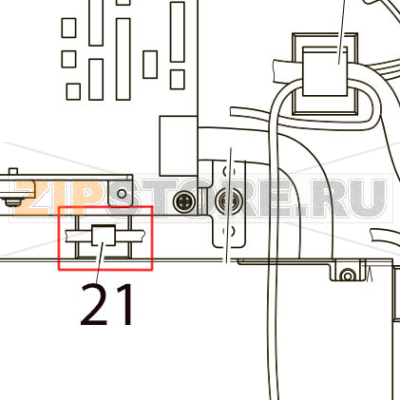 Cable clamp CKN-05 Toshiba TEC B-SX4T-GS10-QQ-CCS Cable clamp CKN-05 Toshiba TEC B-SX4T-GS10-QQ-CCSЗапчасть на деталировке под номером: 21