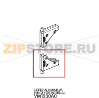 Upper aluminium hinge for internal Unox XVC 715G