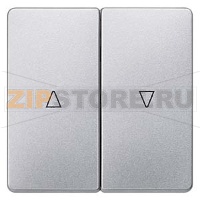 DELTA I-SYSTEM АЛЮМИНЕВЫЙ МЕТАЛЛИК ВЫКЛЮЧАТЕЛЬ ЖАЛЮЗИ 2 КЛАВИШИ С СИМВОЛОМ "ВВЕРХ/ВНИЗ" 55X55MM Siemens 5TG6254