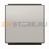 Клавиша для одноклавишных выключателей/переключателей/кнопок с символом "I/O" и линзой подсветки, серебристый алюминий ABB 2CLA850140A1301