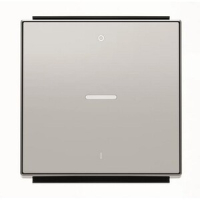 Клавиша для одноклавишных выключателей/переключателей/кнопок с символом "I/O" и линзой подсветки, серебристый алюминий ABB 2CLA850140A1301