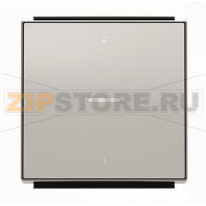 Клавиша для одноклавишных выключателей/переключателей/кнопок с символом &quot;I/O&quot; и линзой подсветки, серебристый алюминий ABB 2CLA850140A1301 