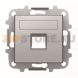 Накладка для одного суппорта/разъёма, нержавеющая сталь ABB 2CLA851810A1401 