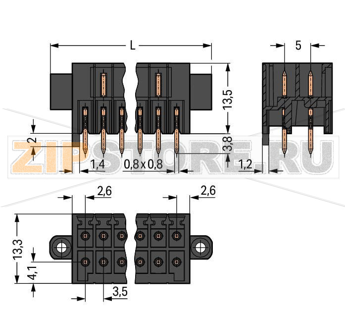 MCS MINI HD Вилка THT, 2-рядн.; 0.8 x 0.8 mm solder pin; прямые; 100% защита от неправильного подсоединения; Шаг контактов 3,5 мм; 2 x 14-полюсов; черные Wago 713-1474/107-000 Корпус вилок отливается из изоляционного материала, пригодного для пайки оплавлением припоя без использования свинцаРазделенные разъемы выводов предотвращают повреждения и обеспечивают вилкам защиту от касания в неподсоединенном состоянии100% защита от неправильного подсоединенияВозможны варианты кодировки...