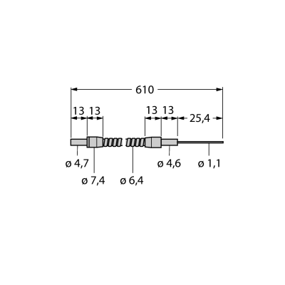 Кабель оптоволоконный, высокотемпературный Turck IMM.442S 