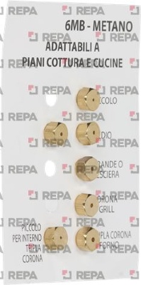 NATURAL GAS INJECTORS 6MB KIT 7 PCS 