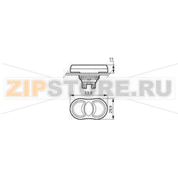 Переключатель, зеленый, красный, 1 шт Baco L61QB21A 
