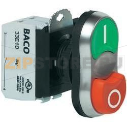 Переключатель, зеленый, красный, 1 шт Baco L61QB21A 
