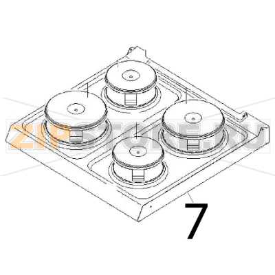 Top el. ass. y Angelo Po 1G1PE1EV Top el. ass. y Angelo Po 1G1PE1EVЗапчасть на деталировке под номером: 7
