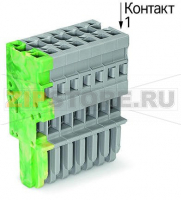 1-проводниковая розетка; 4 mm; 8-пол.; 4,00 mm; желто-зеленые,серые Wago 769-108/000-037