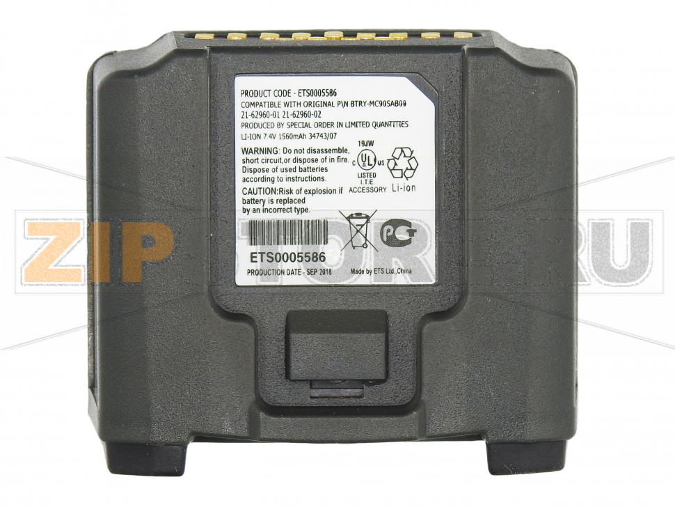 Аккумулятор 1560mAh Motorola Symbol MC9090-S Аккумуляторная батарея стандартной емкости BTRY-MC90SAB00-01 для терминала сбора данных Motorola Symbol MC9090-S Тип: Lithium ionНапряжение:7.4VЕмкость: 1560mAhРазмер:50.2*45.0*29.3 mm