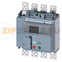 fixed-mounted circuit breakers 4-pole, frame size 0, IEC N conductor on the right In=1250A to 690V, 50/60Hz AC Icu=66kA at 415V Icu=50kA at 500V Icu=50kA at 690V ETU660 electronic trip units LSIG display with tripped signaling switch, RTC and  4Aux auxili