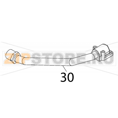 Flexible gas pipe 300-90º Fagor VG-101 Flexible gas pipe 300-90º Fagor VG-101Запчасть на деталировке под номером: 30Название запчасти Fagor на английском языке: Flexible gas pipe 300-90º VG-101.