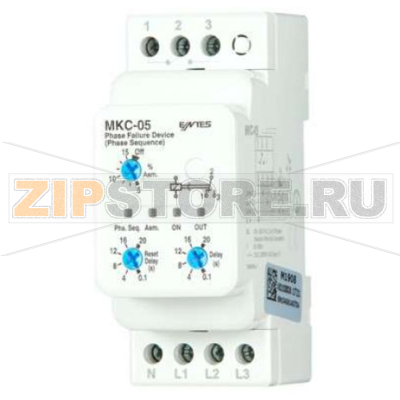 Реле контроля обрыва фаз 230 В/AC, 5-15% Entes MKC-05 