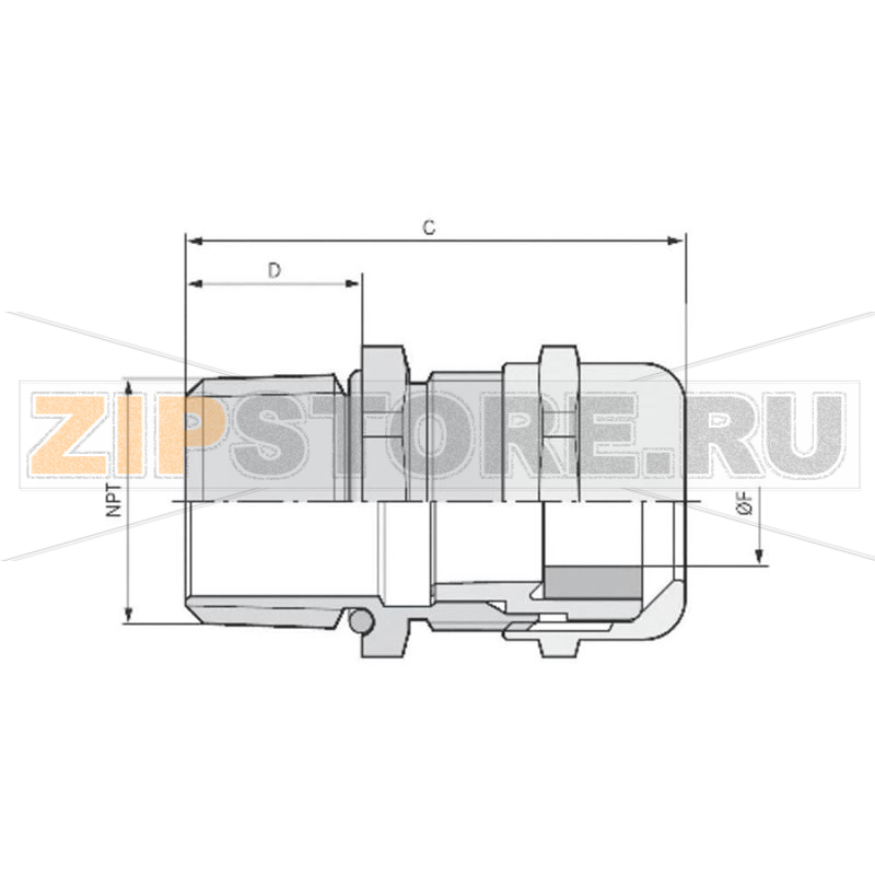 Ввод кабельный, 3/8, материал: латунь, 1 шт Lapp SKINTOP MSR-NPT 