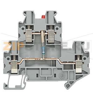 Two-tier terminals with LED 24 V DC, 2.5 mm2 Screw mounting gray with LED 24 V DC, 2.5 mm2 Siemens 8WH1020-5JF30 