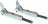 KIT RIGHT/LEFT HINGE FOR OVEN - 2 PCS