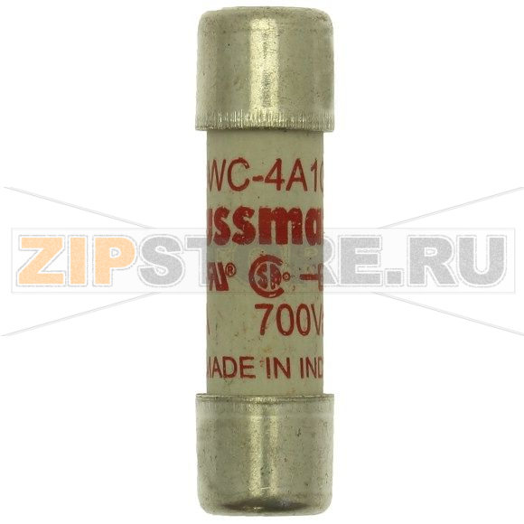 Предохранитель, 4 A, AC 700 В, 200 кА, 10x38 мм, aR, UL Eaton 4AMP 700V AC FERRULE 10x38MM 