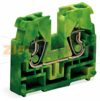 2-проводные концевые клеммы; без кнопок; 2,5 мм; CAGE CLAMP®; 2,50 mm; зеленые-желто Wago 869-347