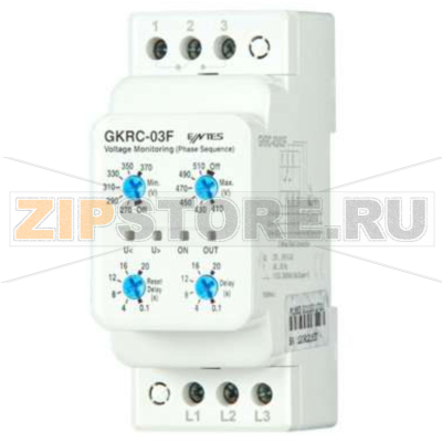Реле контроля напряжения 400 В/AC, PK28 Entes GKRC-03F 