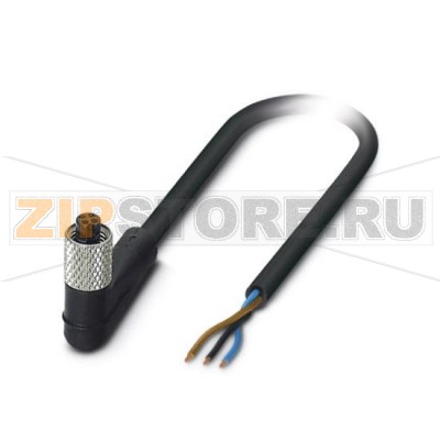Кабель для датчика / исполнительного элемента Phoenix Contact SAC-3P- 1,5-PUR/M5FR 3-полюсн., PUR, черный RAL 9005, свободный конец, к Гнездо угловой M5, А-кодирование, Длина кабеля: 1,5 м.Минимальный заказ: 1 шт.Упаковка: 1 шт.