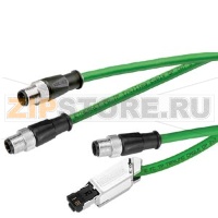 IE Connecting Cable M12-90/IE FC RJ45 Plug 180; IE FC Trailing cable GP pre-assembled with M12 plug (D-coded) and IE FC RJ45 plug; Length 5.0m Siemens 6XV1871-5MH50