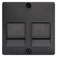 DELTA I-SYSTEM ЧЕРНЫЙ МЕТАЛЛИК НАКЛАДКА СО ШТОРКАМИ ДЛЯ МОД. JACK PLUG-IN CONN. Siemens 5TG2125