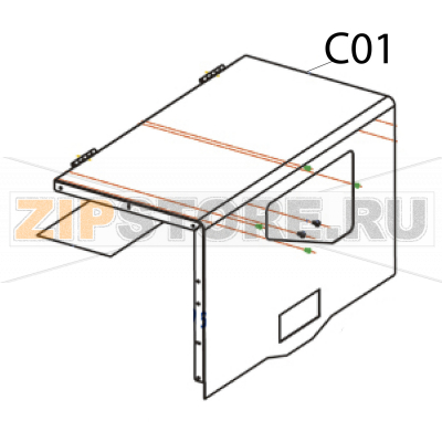 Top right cover Godex EZ-6300 plus Top right cover Godex EZ-6300 plusЗапчасть на деталировке под номером: C-01Название запчасти Godex на английском языке: Top right cover EZ-6300 plus.