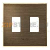 Накладка для 2хUSB зарядного устройства, античная латунь ABB 2CLA858530A1201