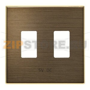 Накладка для 2хUSB зарядного устройства, античная латунь ABB 2CLA858530A1201 