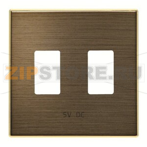 Накладка для 2хUSB зарядного устройства, античная латунь ABB 2CLA858530A1201 