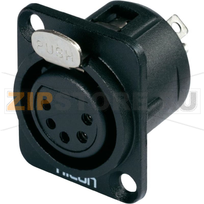 Разъем встроенный XLR с D-образным фланцем Hicon HI-X5DF-G 