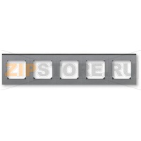 Рамка пятиместная, сталь/дымчатый чёрный ABB 2CHH015050A6069