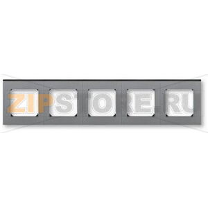 Рамка пятиместная, сталь/дымчатый чёрный ABB 2CHH015050A6069 