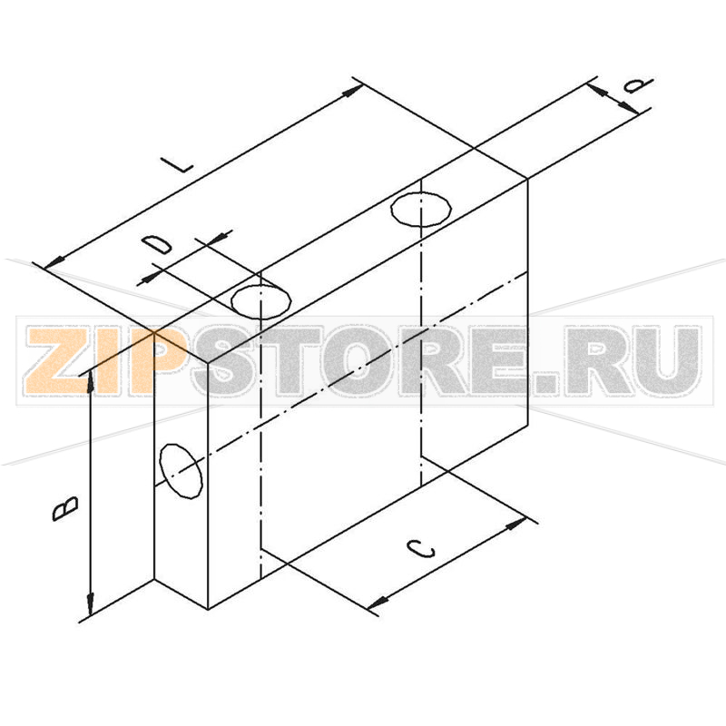 Соединитель для тепловых труб 60x12x40 мм QuickCool QG-IF-A8-1X2 