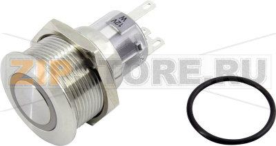 Кнопка, 1 x выкл/вкл, с фиксацией, 1 шт TRU Components TC-GQ22-A-11ZE/R/12V/S203 