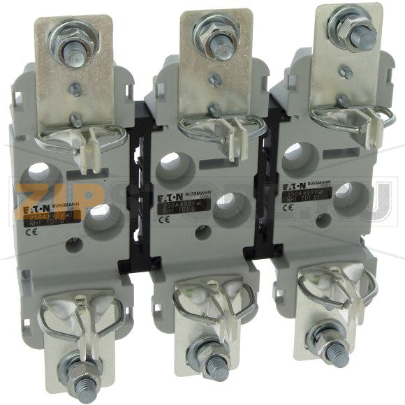 Держатель предохранителей, 250 A, AC 690 В, NH1, 3P, IEC Eaton NH1 Triple Pole base CE 