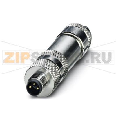 Штекер датчика / исполнительного элемента Phoenix Contact SACC-M 8MS-3CON-M-0,34-SH штыревые контакты, прямой, 3-контактный, M8, экранированный, резьбовое соединение, металлическая накатанная гайка, макс. диаметр кабеля 5,2 мм.Минимальный заказ: 1 шт.Упаковка: 1 шт.
