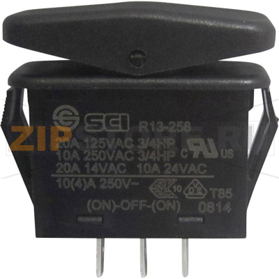Переключатель клавишный 14 В/AC, 21 А, 1 x вкл/выкл/вкл, IP66 TRU Components TC-R13-258I 