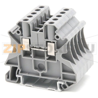 Клемма проходная, универсальная, серая CHIKU RUT 4 