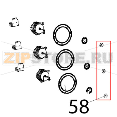Molded motor support gasket Unox XB 895 Molded motor support gasket Unox XB 895Запчасть на деталировке под номером: 58